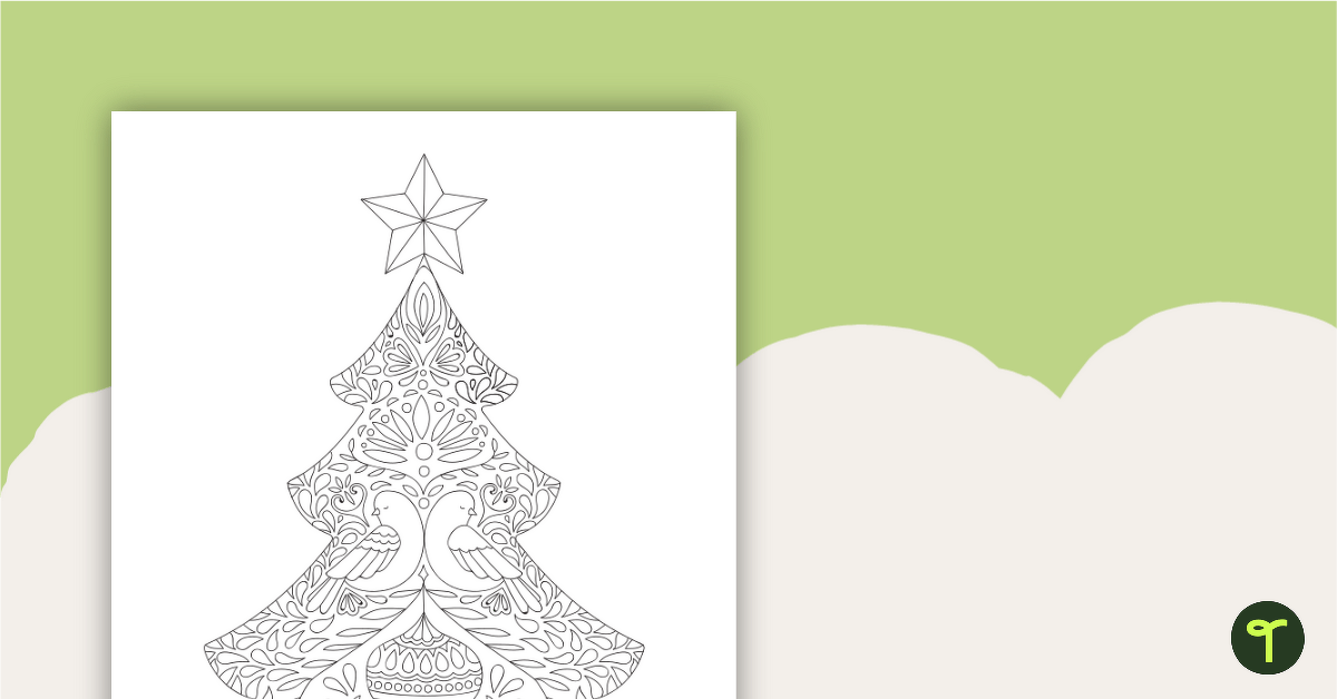 Christmas Tree Colouring - Mindfulness Activity teaching resource