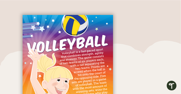 Go to Olympic Games Sport Poster - Volleyball teaching resource