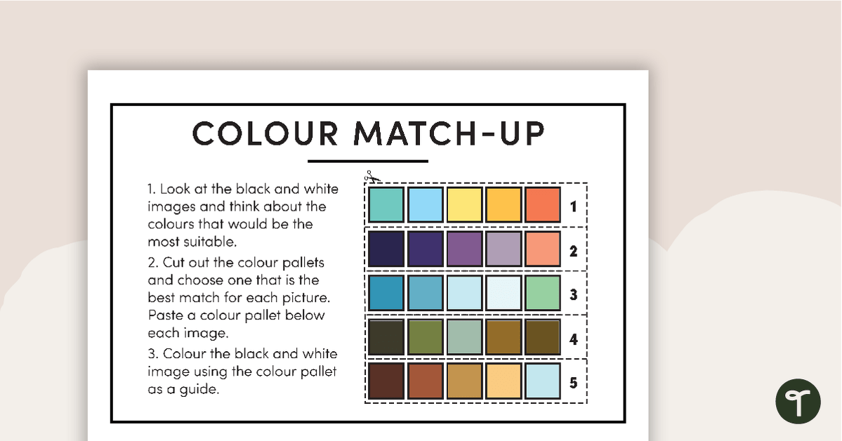 Colour Match-up – Worksheet teaching resource