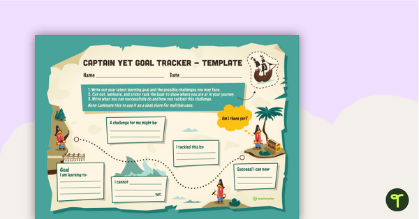 Captain Yet Goal Tracker (Pirate Nup Version) – Template teaching resource