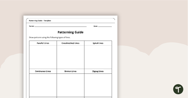 Patterning Guide Template teaching resource