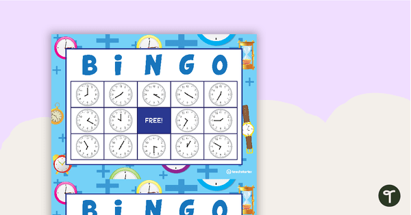 Telling the Time Bingo - Mixed Times teaching resource