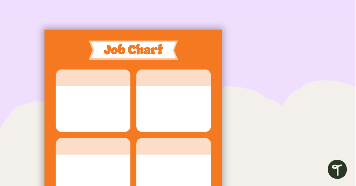 Plain Orange - Job Chart teaching resource
