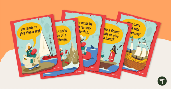 Image of Growth Mindset Posters - Captain Yet's Joyous Journey