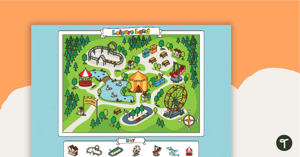 Go to Leisure Land - Map Skills Worksheet teaching resource
