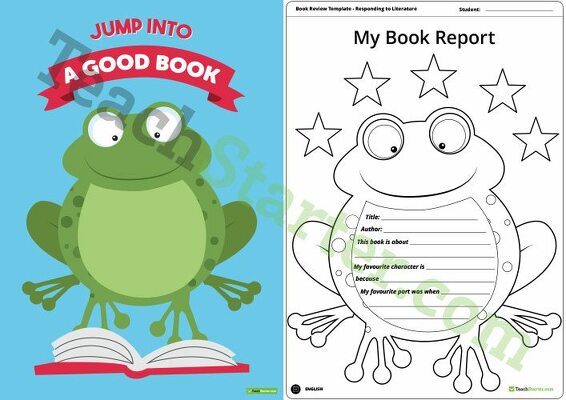 Frog Themed - Book Report Template and Poster teaching resource