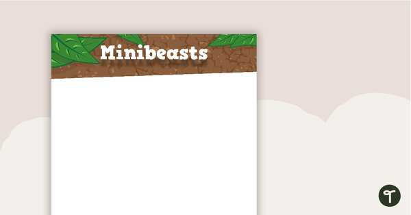 Minibeasts - Portrait Page Border teaching resource