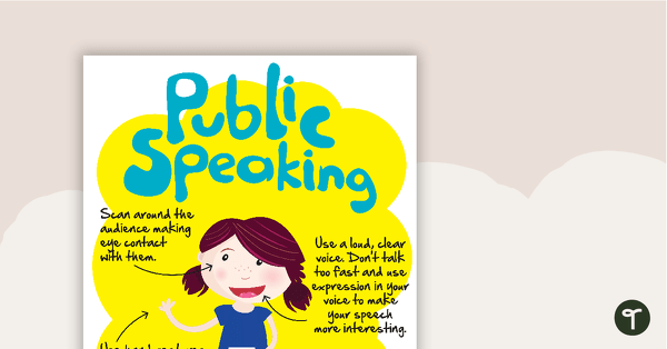 Go to Public Speaking Poster teaching resource