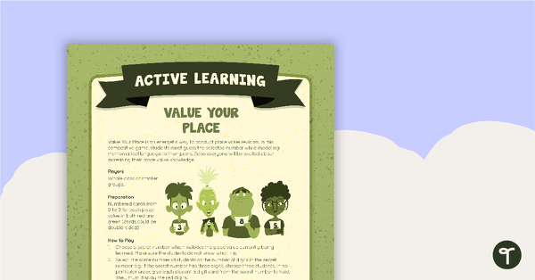Go to Value Your Place Active Learning teaching resource