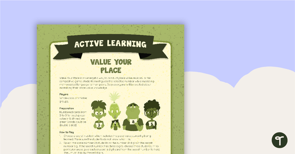 Preview image for Value Your Place Active Learning - teaching resource