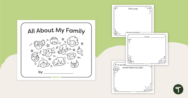 All About My Family Mini Booklet teaching resource
