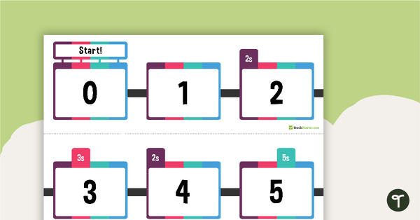 Go to Skip Counting Number Line - 0-100 teaching resource