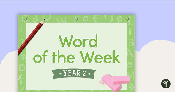 Word of the Week Flip Book - Year 2 teaching resource