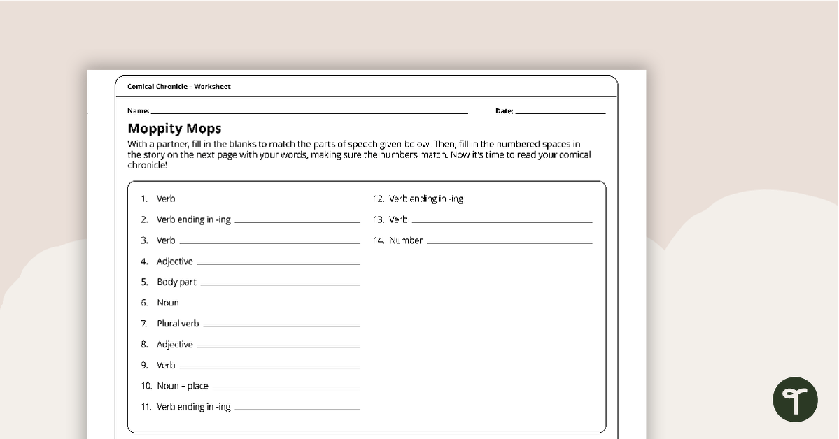 Comical Chronicle Worksheets - Year 4 teaching resource