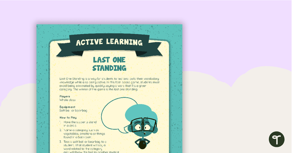 Preview image for Last One Standing Active Game - teaching resource