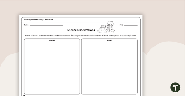 Go to Science Observations - Worksheet teaching resource