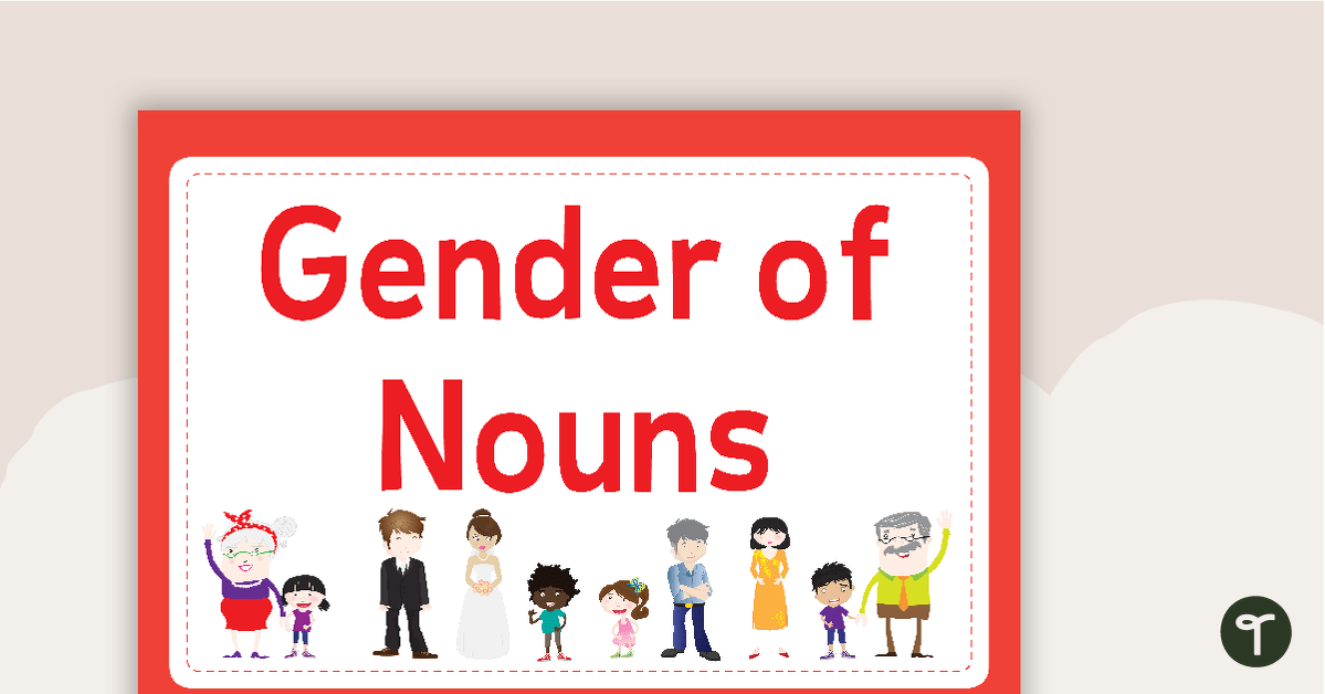 Gender Nouns Posters teaching resource