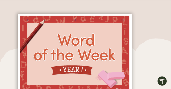 Word of the Week Flip Book - Year 1 teaching resource
