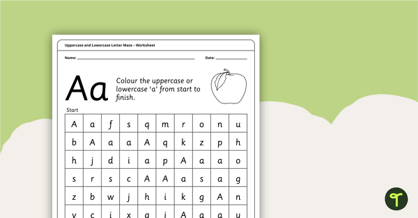 Go to Uppercase and Lowercase Letter Maze - 'Aa' teaching resource