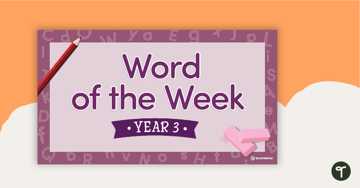 Word of the Week Flip Book - Year 3 teaching resource