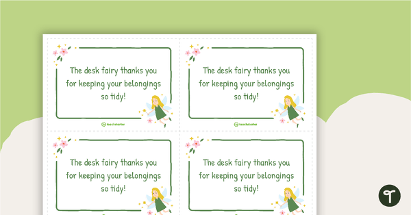 Preview image for Desk Fairy Template - teaching resource