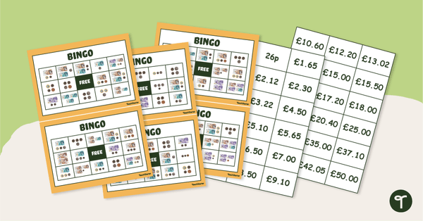 Go to Money Bingo - British Coins and Notes teaching resource