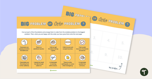 Go to Big Problem or Little Problem? – Sorting Activity teaching resource
