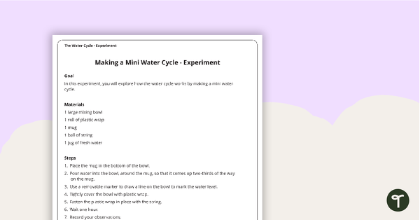 Go to Making a Mini Water Cycle - Experiment teaching resource