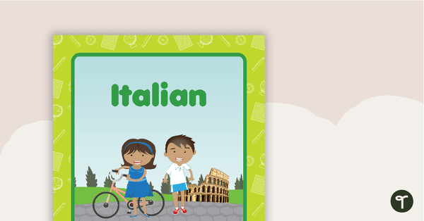 Italian Book Cover teaching resource