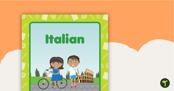 Italian Book Cover teaching resource