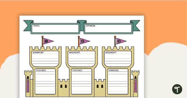 Preview image for Argument Planning Template (Castle) - teaching resource
