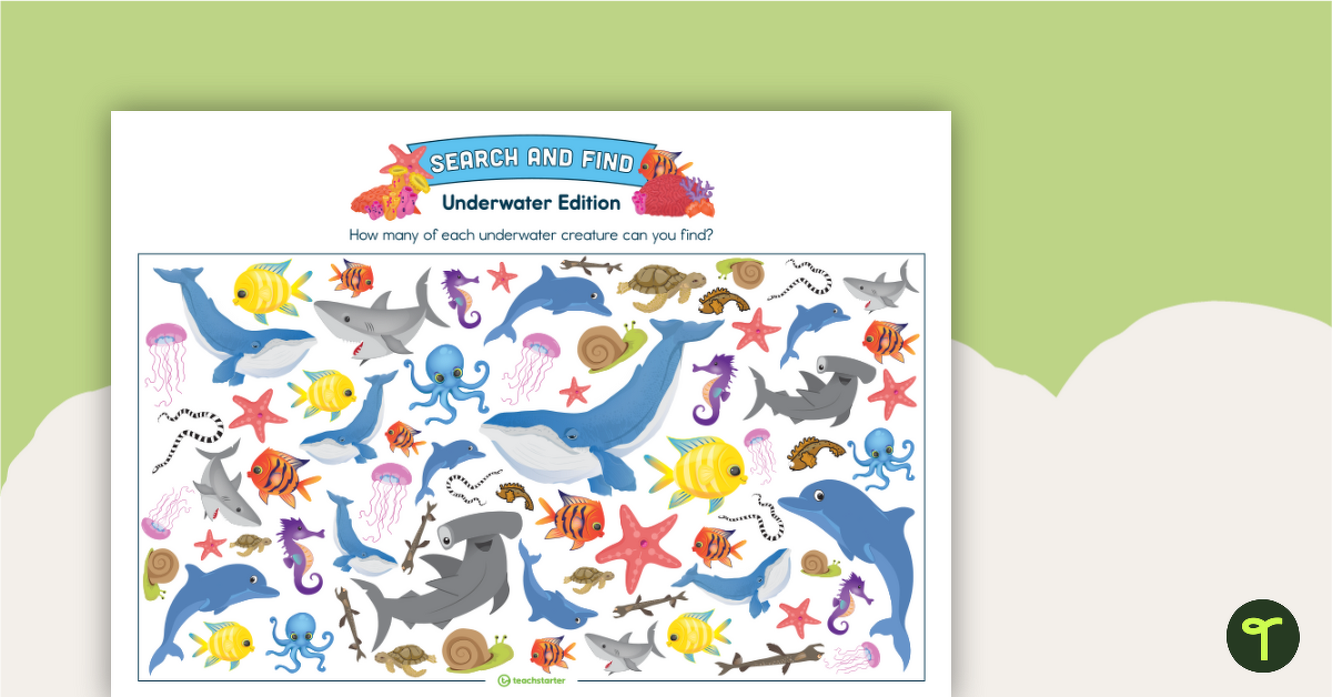 Seek and Find – Underwater Theme teaching resource