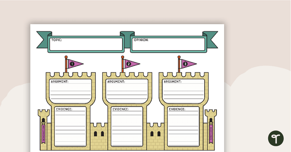 Argument Planning Template (Castle) teaching resource