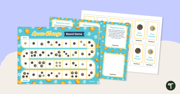 Go to Loose Change Board Game - British Coins teaching resource