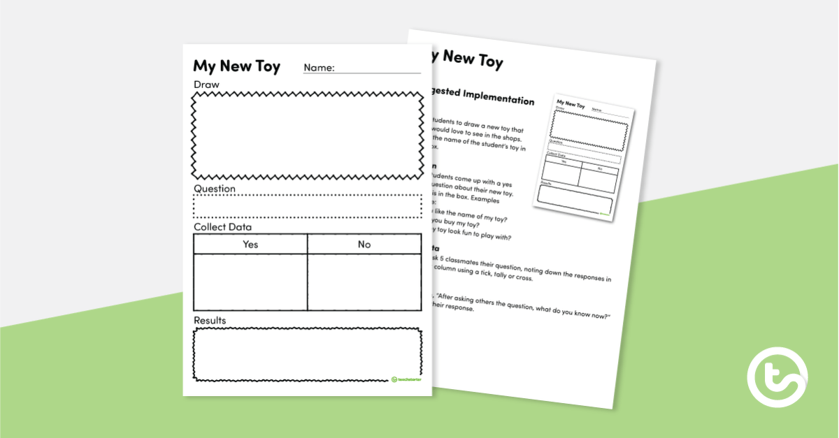 Yes or No? My New Toy – Worksheet teaching resource