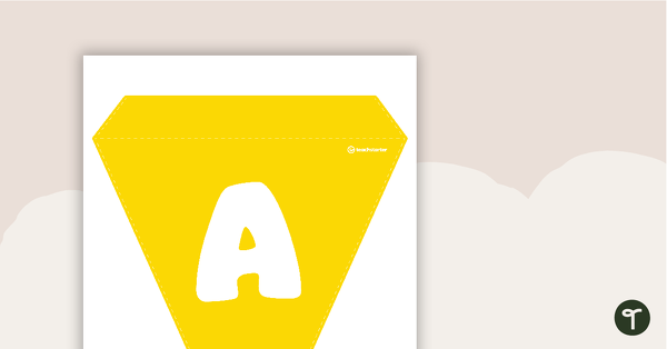 Plain Yellow - Letters and Number Bunting teaching resource