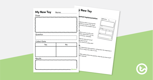 Go to Yes or No? My New Toy – Worksheet teaching resource