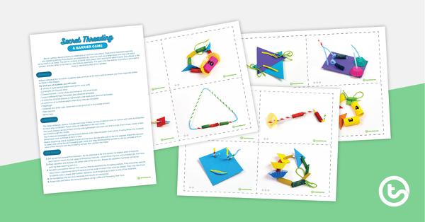 Preview image for Secret Threading Task Cards - teaching resource