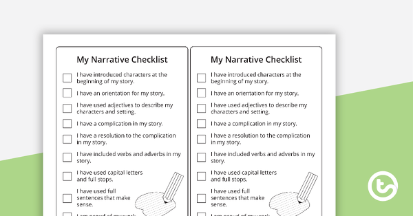 Image of Narrative Writing Checklist (Intermediate Version)