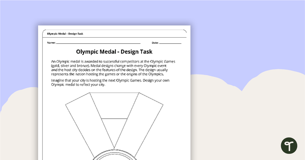 Olympic Medal Design Task teaching resource