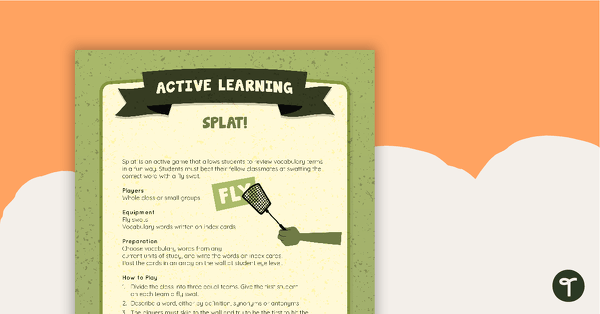 Go to Splat! Active Game teaching resource
