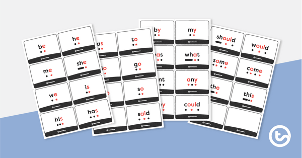 Go to Phoneme Segmentation Flashcards - Tricky Words teaching resource