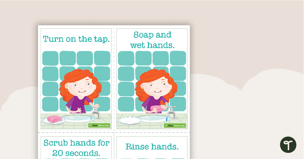 Washing Hands Sequencing Activity Cards teaching resource