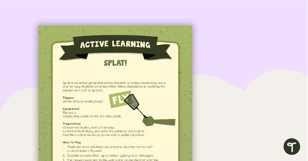 Preview image for Splat! Active Game - teaching resource