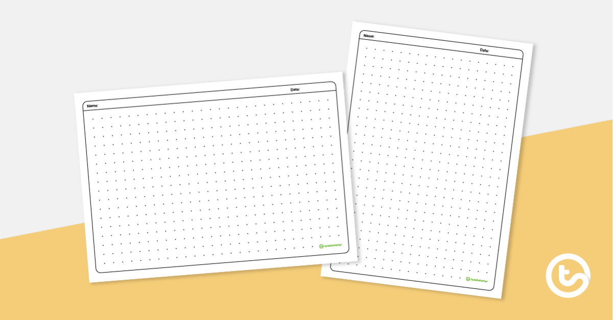 Square Dot Paper Printable (Pre-K - 12th Grade) - TeacherVision