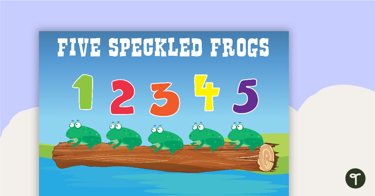 Numeracy Songs - Speckled Frogs Poster teaching resource