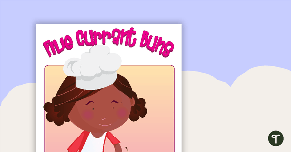 Numeracy Songs - "Five Currant Buns" Poster teaching resource