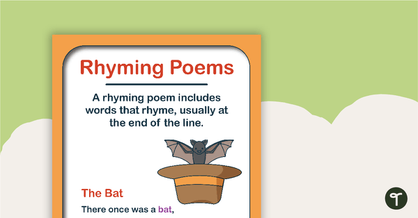 Rhyming Poems Poster teaching resource