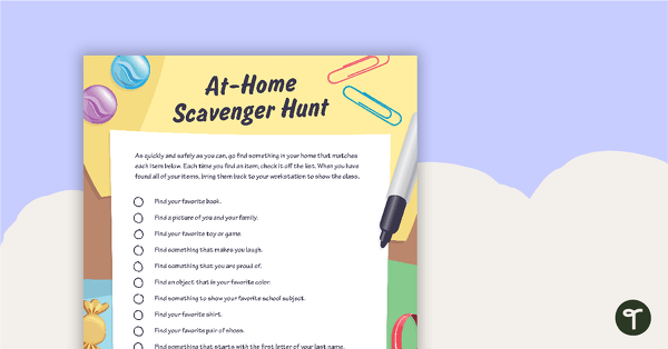 Go to At-Home Scavenger Hunt teaching resource