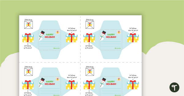 去节日快乐！- 迷你信封教学资源